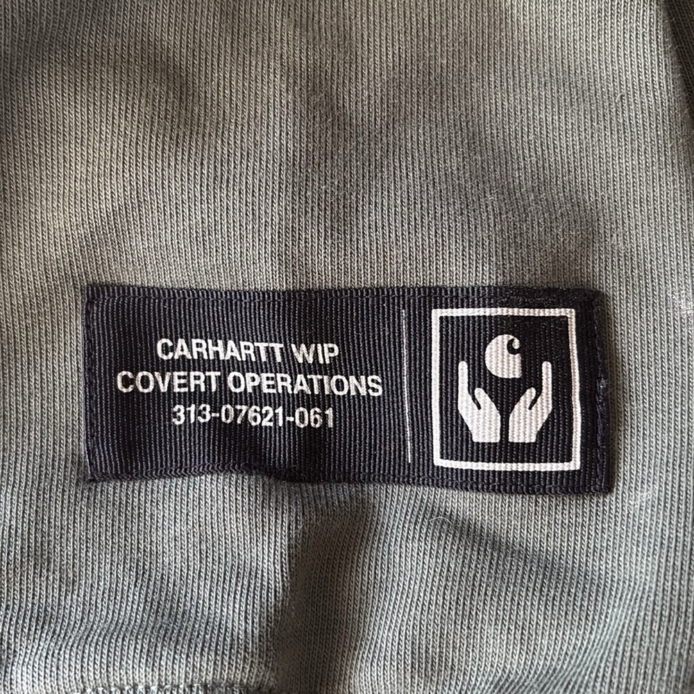 Carhartt WIP Loopback Cotton Blend Jersey Hoodie Amy Green Size Small - Picture 11 of 13